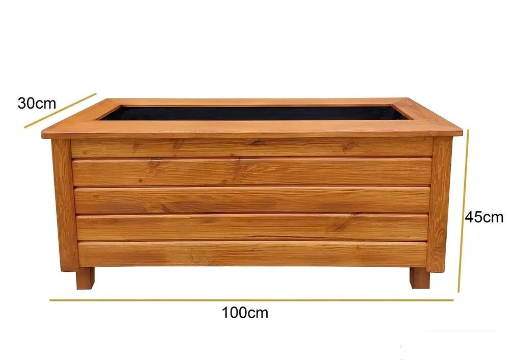 100x30x45 cm Pervazlı Lambri Ahşap SaksıAhşap SaksıWoodzanya