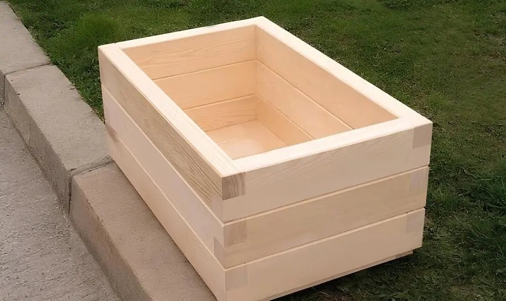 100x50x50cm Teak Rengi Ahşap SaksıAhşap SaksıWoodzanya