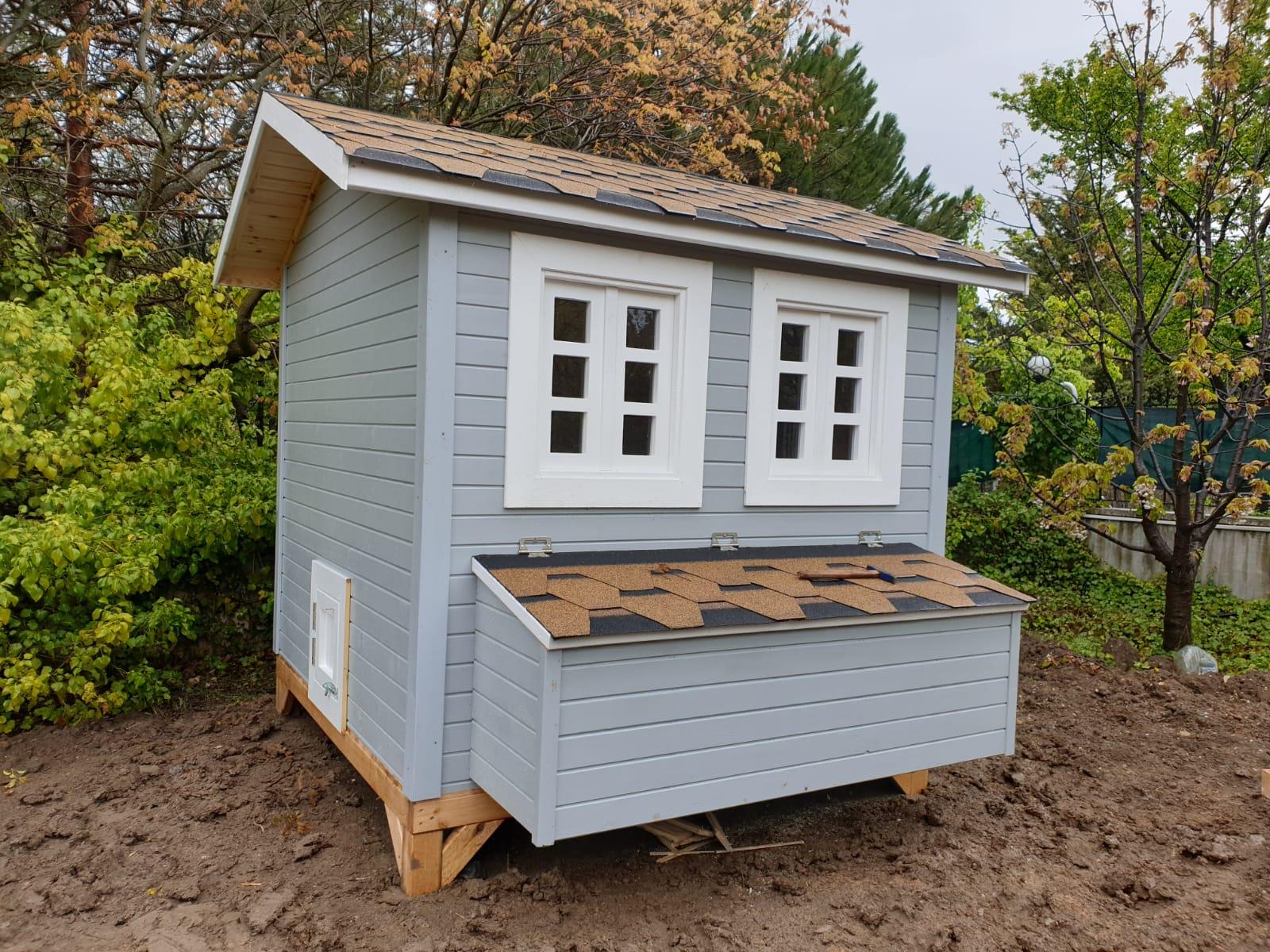 2×2=4m² 40 Tavukluk Ahşap Tavuk KümesiTavuk KümesiWoodzanya