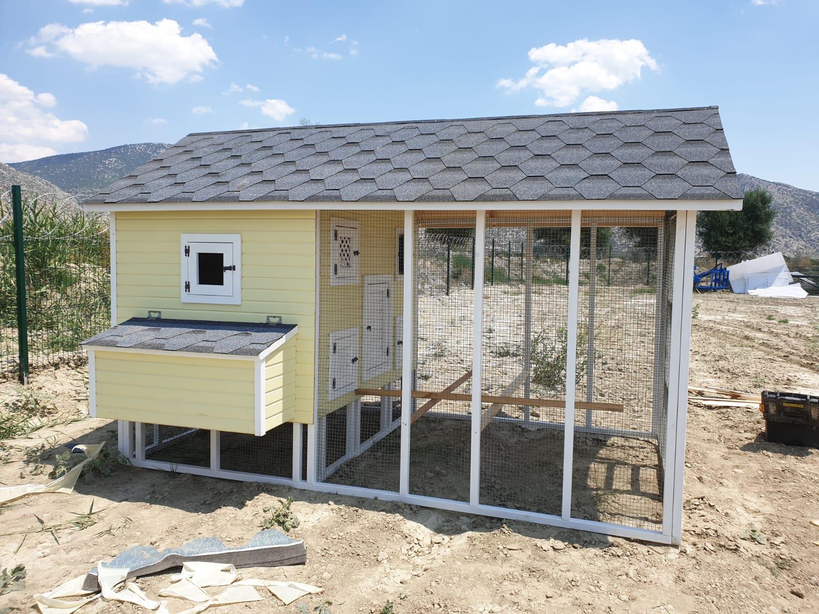 2×4=8m² 50 Barınabilecek Ahşap Tavuk KümesiTavuk KümesiWoodzanya