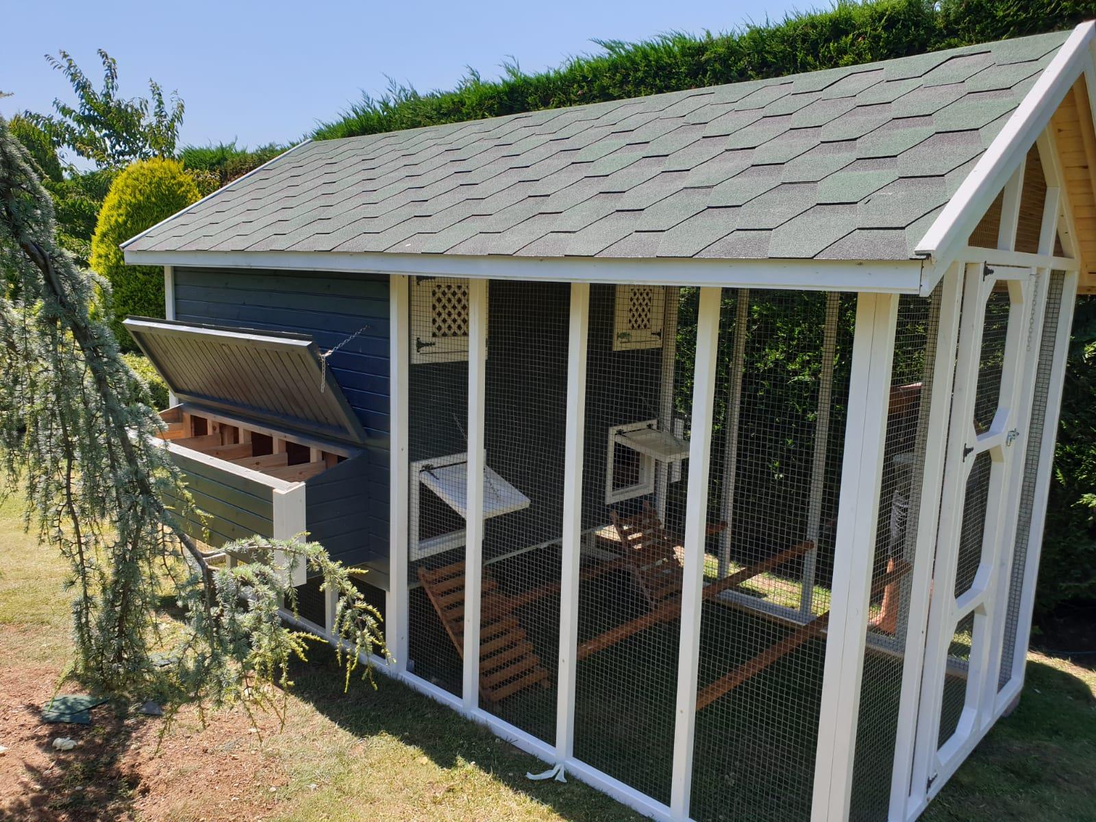 2×4=8m² 60 Tavukluk Ahşap Tavuk KümesiTavuk KümesiWoodzanya