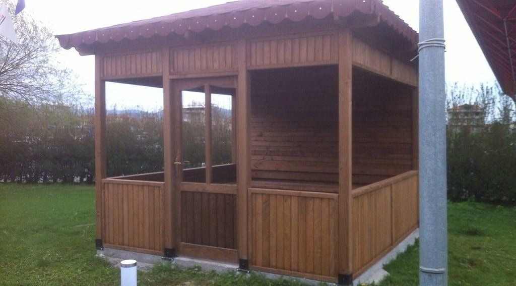 3x3 9m² 4 Cephesi Kapalı Kış Bahçesi Ahşap Kamelya WZ-11