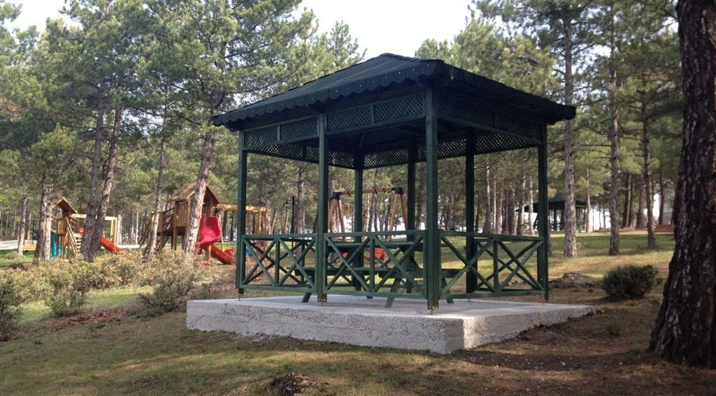 3x3 9m² Milli Parklar, Sosyal Alanlar ve Tesisler İçin Ahşap Kamelya