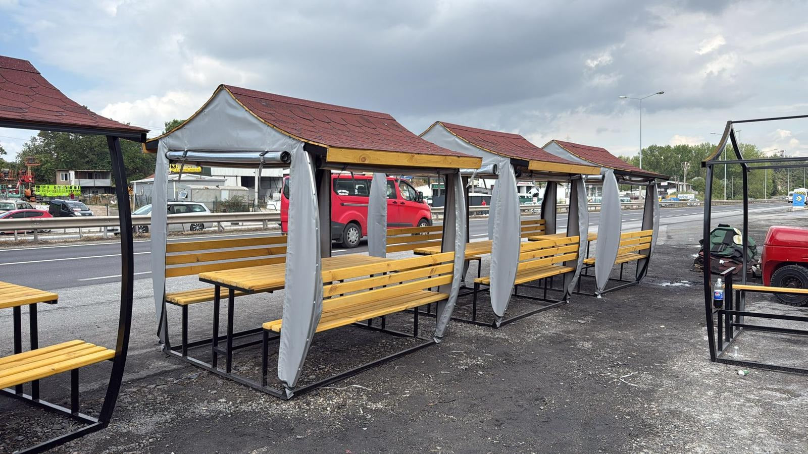 8 10 Kişilik 4 Mevsim Kullanılabilir Brandalı Japon Çatı Çardak