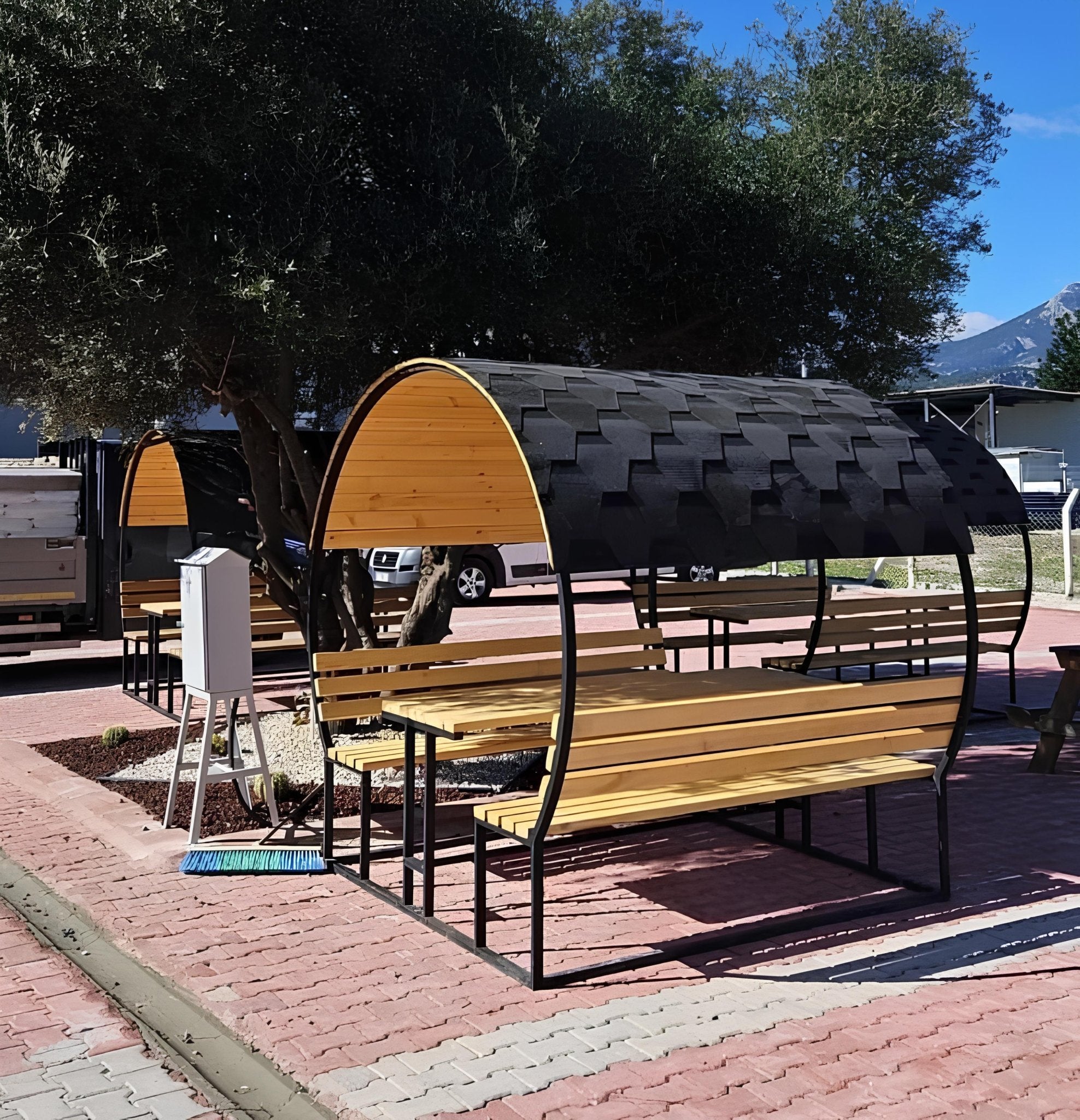 8 Kişilik Ahşap Kamelya Piknik MasasıÇardakWoodzanya