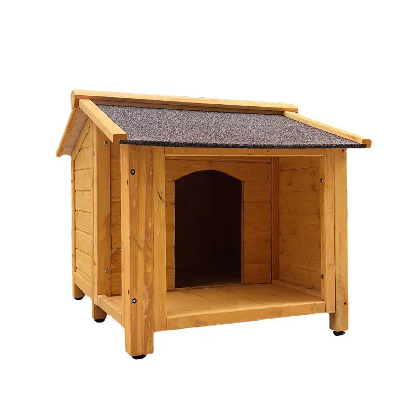 Ön Verandalı Asfalt Çatılı Ahşap Köpek Kulübesi