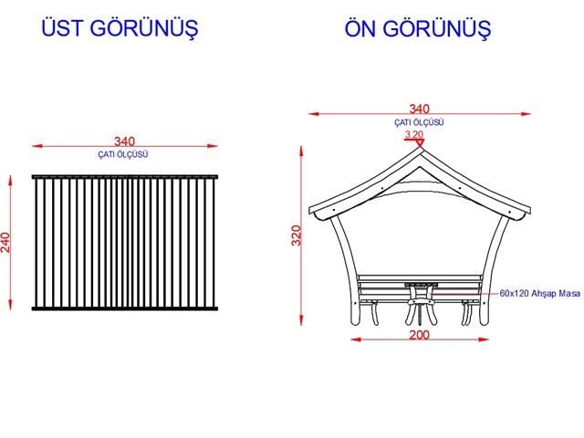 Ahşap Japon Çatı Mini Kamelya Çardak 200x300x320cmAhşap Kamelya & ÇardakWoodzanya