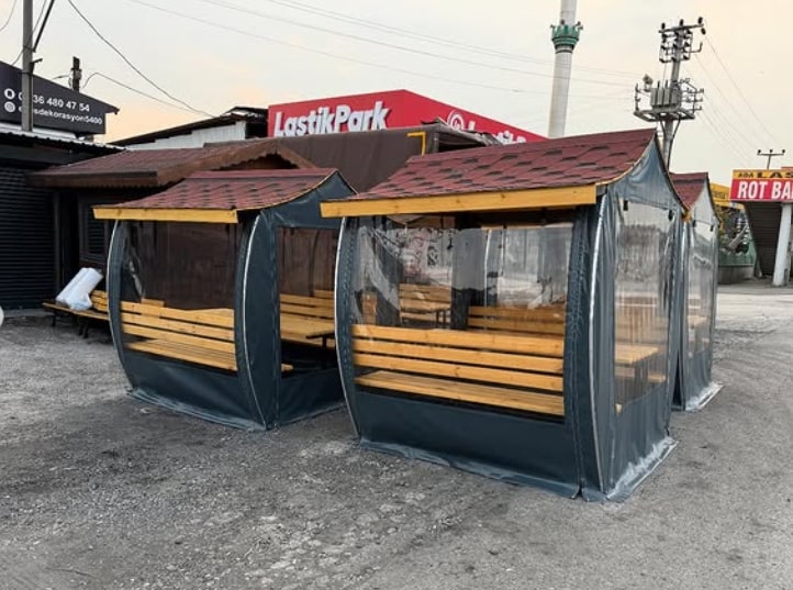 Brandalı Çardak 4 Mevsim 6 8 Kişilik Japon Çatı Modeli