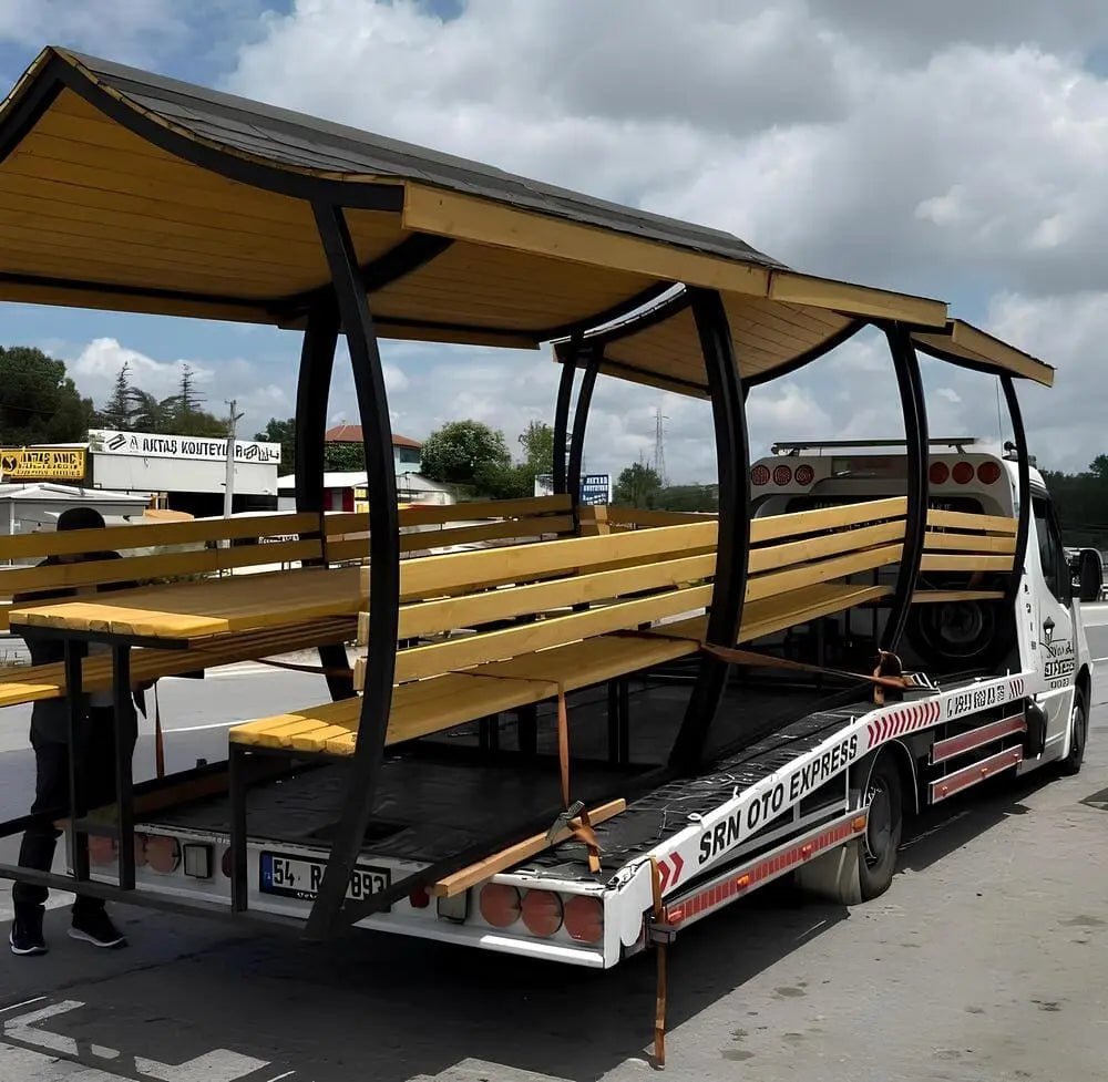 Japon Çatı Ahşap Kamelya Çardak 8 Kişilik Bahçe MasasıÇardakWoodzanya