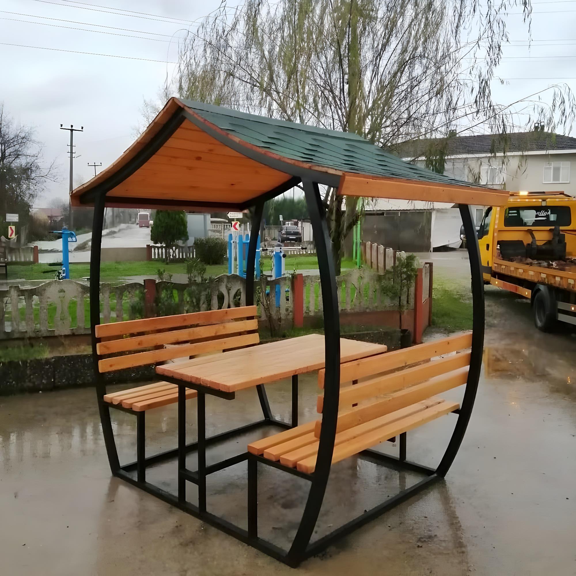 2025 Bahçe Çardak Modelleri – 8 Kişilik Japon Çatı ÇardakÇardakWoodzanya