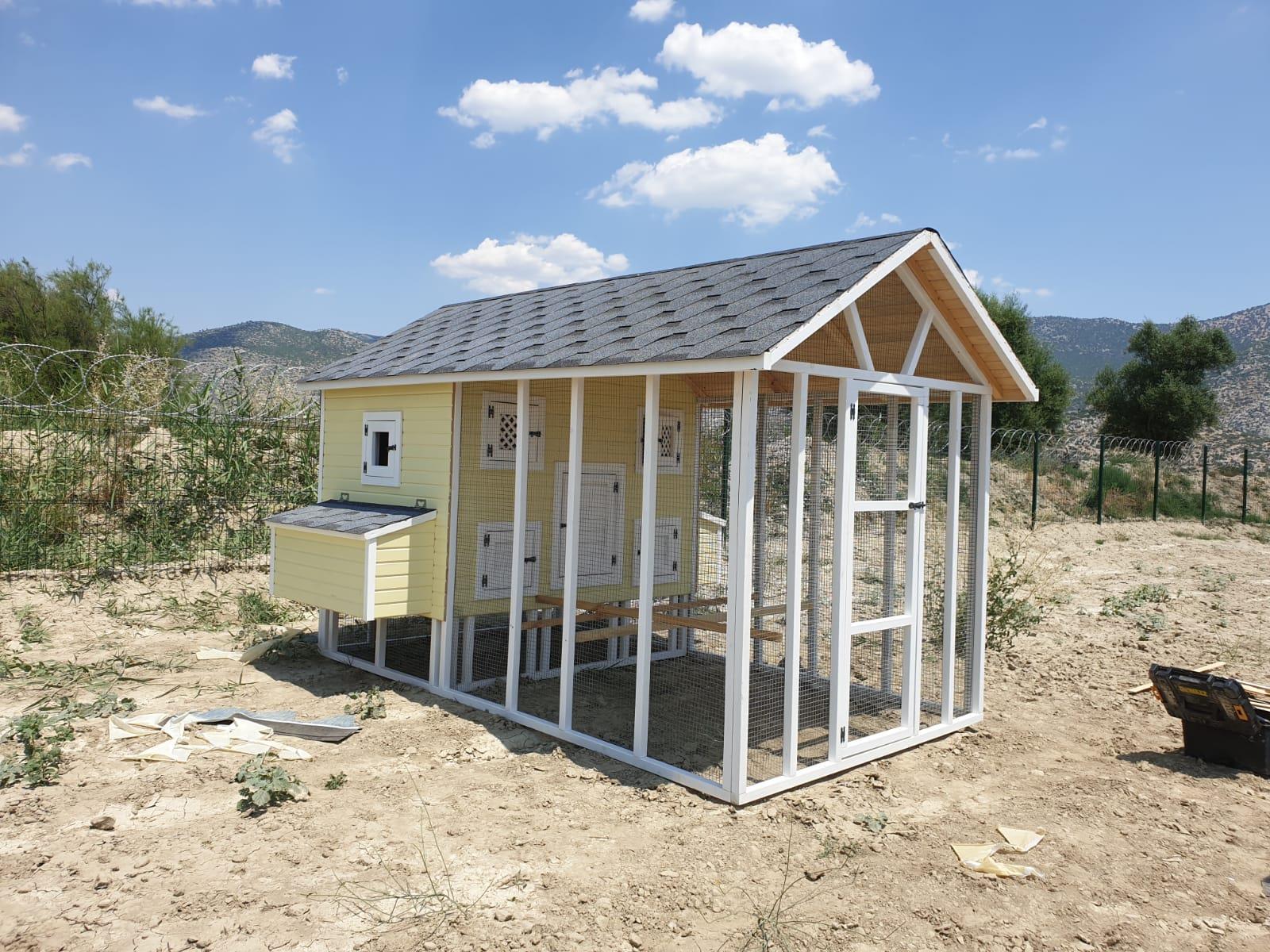 2×4=8m² 50 Barınabilecek Ahşap Tavuk KümesiTavuk KümesiWoodzanya