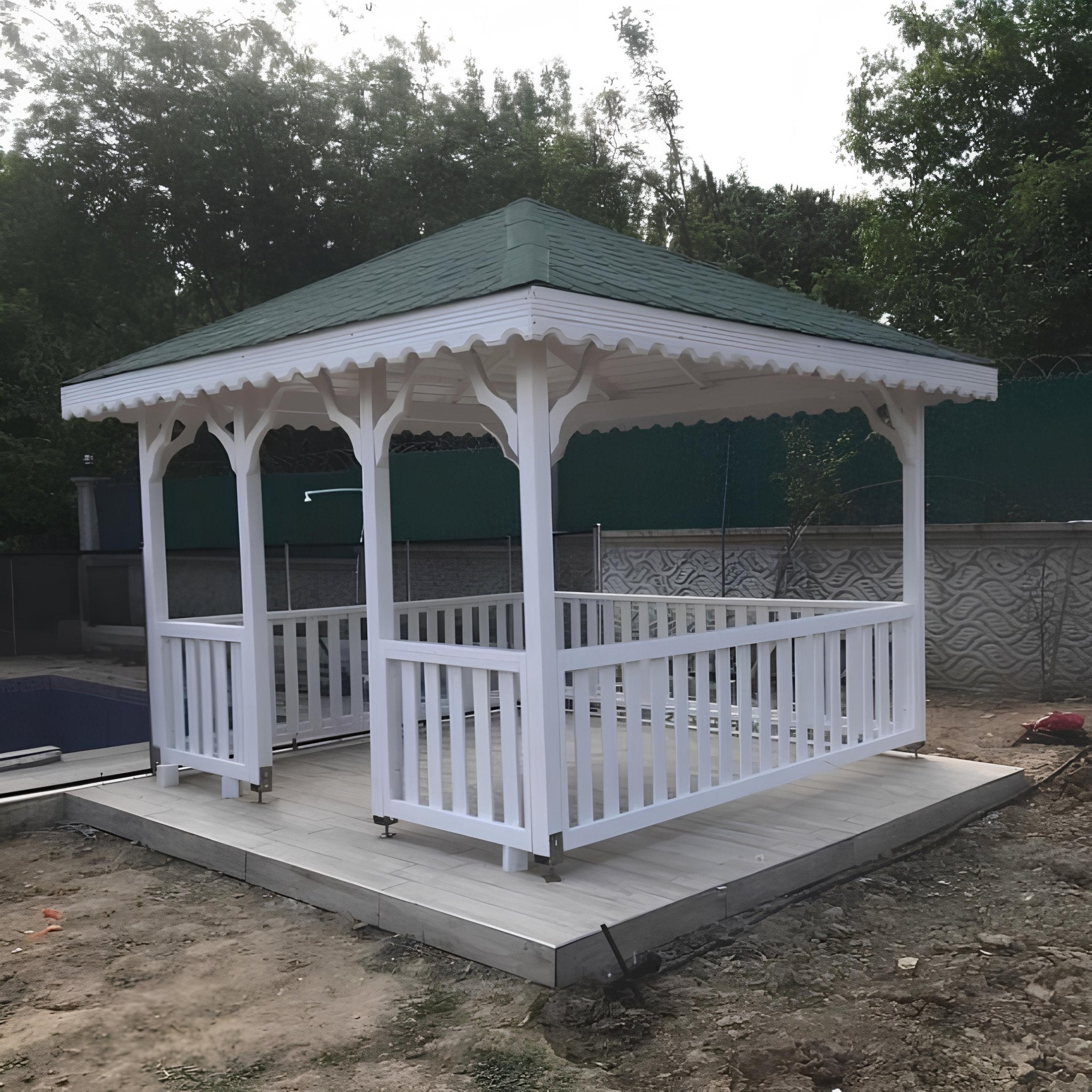 3x3 9m2 Beyaz Ahşap KamelyaAhşap Kamelya & ÇardakWoodzanya