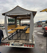 8 Kişilik Brandalı 4 Mevsim Japon Çatı Bahçe Çardak