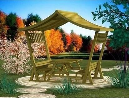 Japon Çatı Ahşap Çardak (6 Kişilik)Ahşap Kamelya & ÇardakWoodzanya