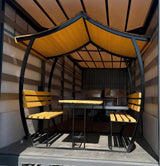 Japon Çatı Ahşap Kamelya Çardak 8 Kişilik Bahçe MasasıÇardakWoodzanya