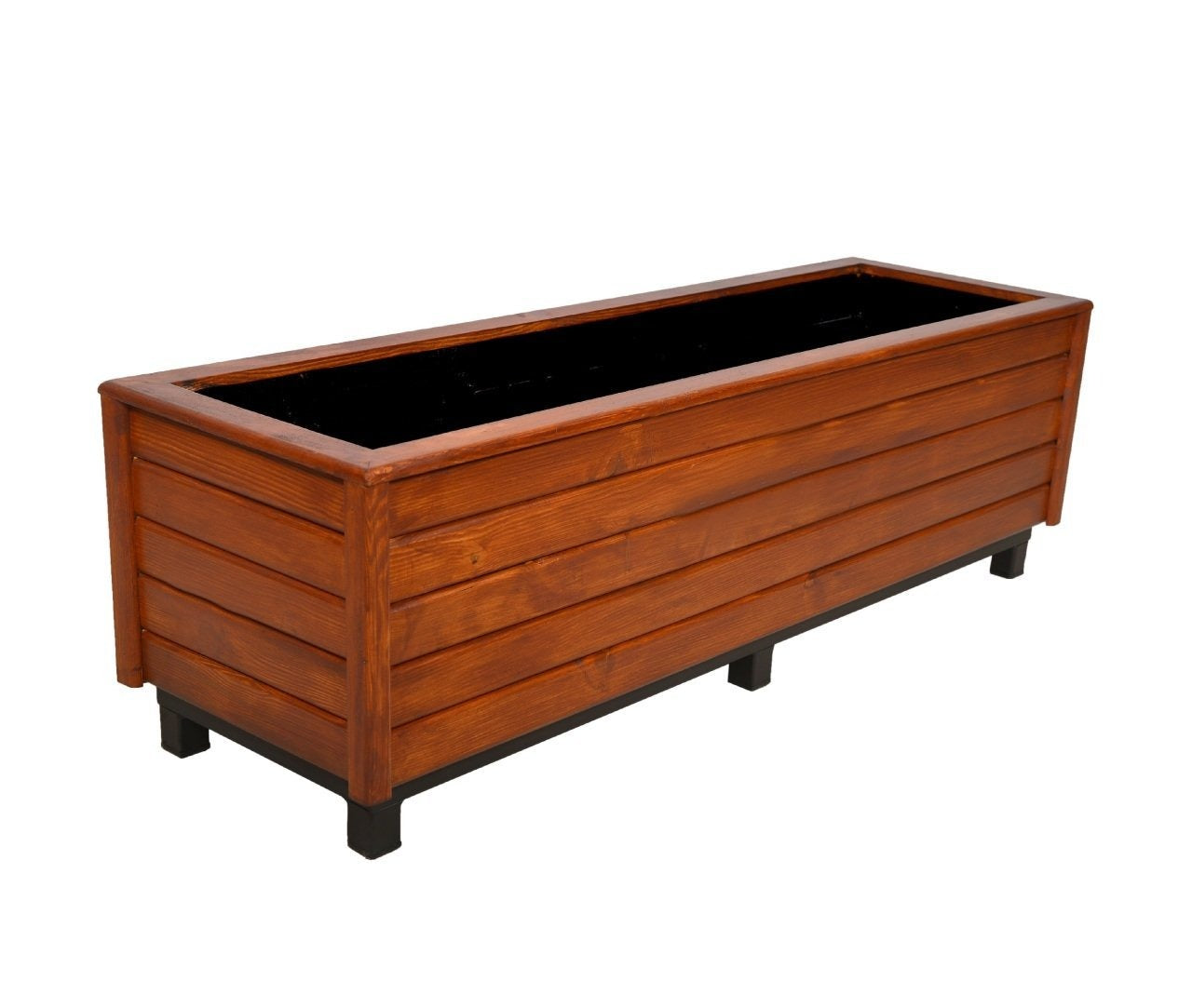 Dikdörtgen Modern Dekoratif Ahşap Saksı Çiçeklik