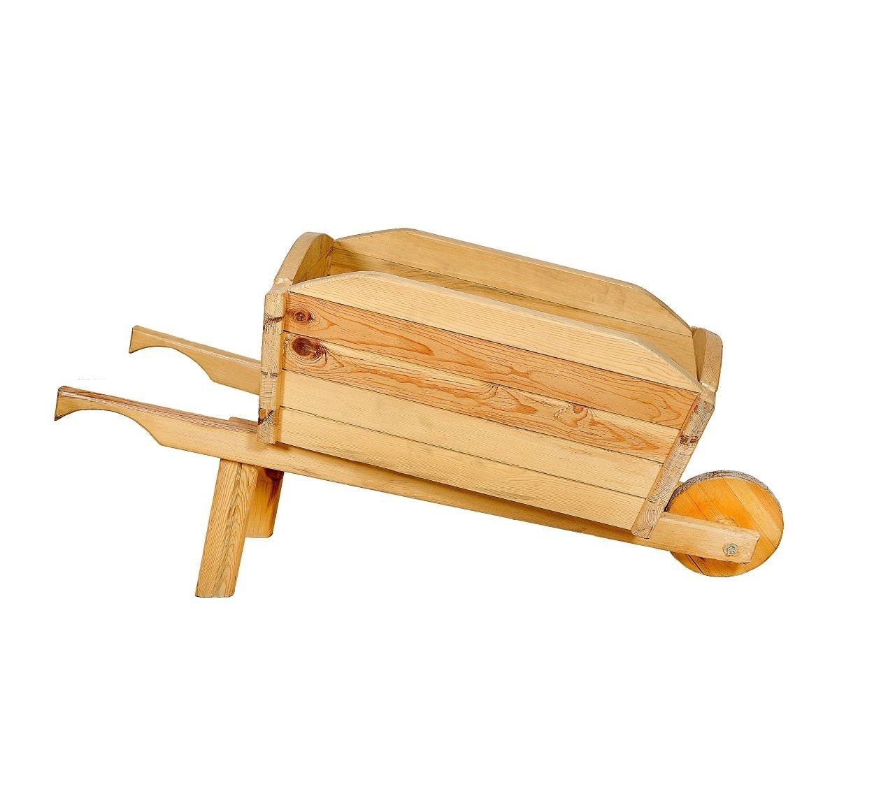 Ahşap El Arabası Çiçeklik Modern Dekoratif Saksı