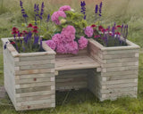 Oturaklı U Şekilli Bahçe Saksısı | Dayanıklı ve Şık TasarımAhşap SaksıWoodzanya