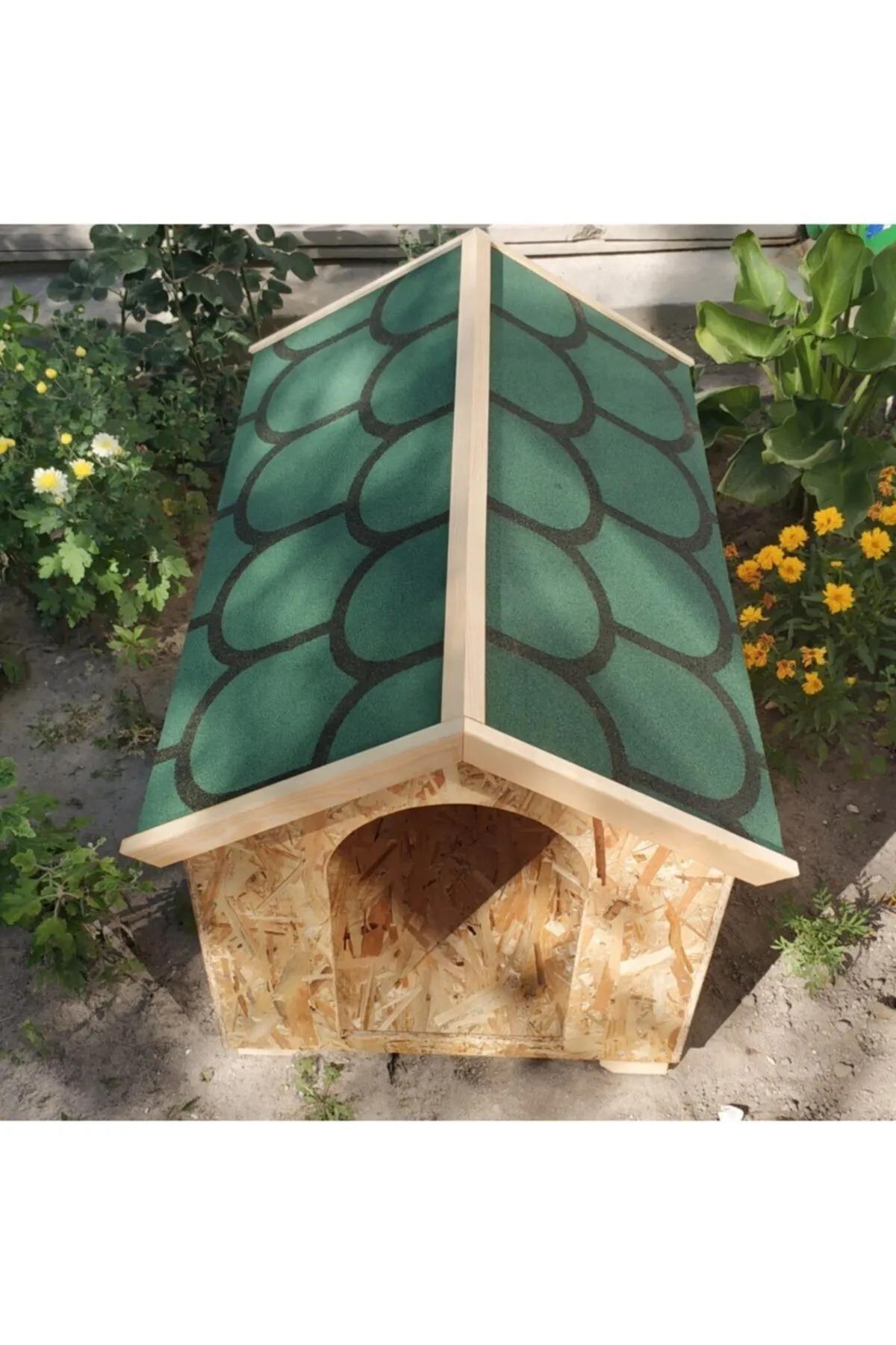 Woodzanya Yeşil Ahşap Büyük Köpek KulübesiKöpek KulübesiWoodzanya